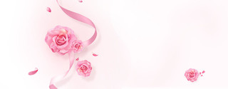 粉色粉红花瓣浪漫情人节海报背景
